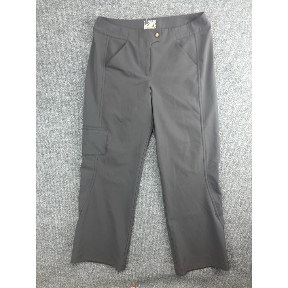 TITLE NINE Trail Cropped Cargo Hiking Pants Women's 12 Gray Mid Rise